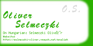 oliver selmeczki business card